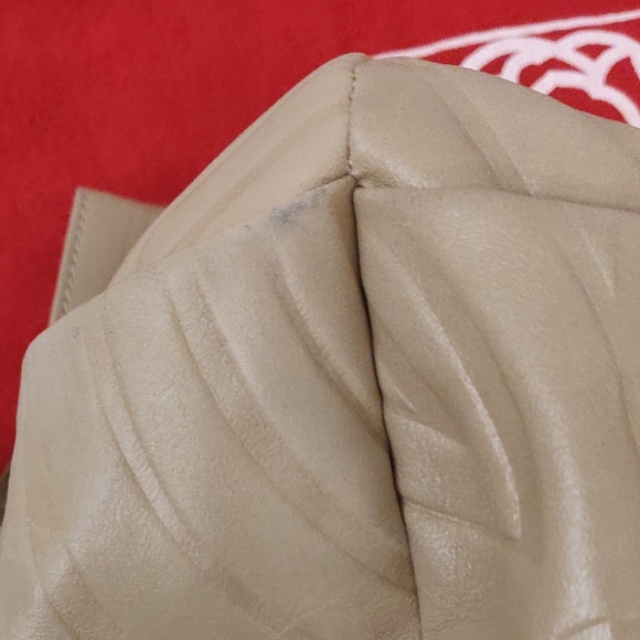 Beige Tote Braccialini (Italy) Genuine Leather  Bag🇮🇹 - Picture 9 of 12